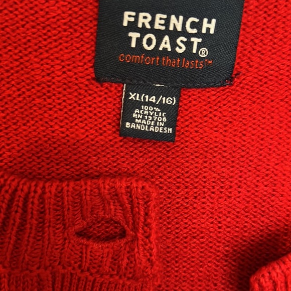 French Toast Girls' Anti-Pill Crew Neck Cardigan Sweater/ Buttons /packets - Picture 6 of 8